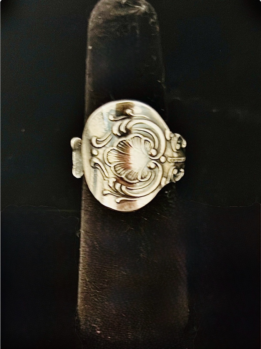 Vintage Gorham Spoon Ring Sterling Silver Bypass Size 6 Adjustable